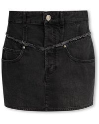 Isabel Marant - Pocketed Denim Mini Skirt - Lyst