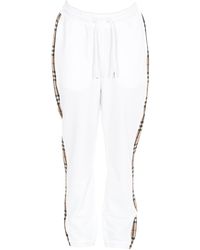Burberry Vintage Check Side Stripe Trackpants - White