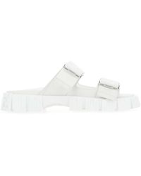 Fendi Force Strapped Sandals - White