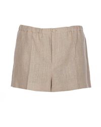 Valentino - Mid-rise Pleated Shorts - Lyst
