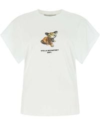 Stella McCartney - Tiger Printed Crewneck T-shirt - Lyst