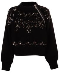 Sacai - Flower Studs Knit Pullover - Lyst