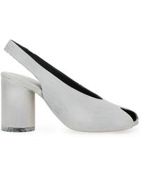MM6 by Maison Martin Margiela - Peep Toe Slingback Sandals - Lyst