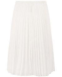 RED Valentino - Red Pleated Midi Skirt - Lyst