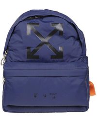 Off-White c/o Virgil Abloh Logo-print Zipped Backpack - Blue
