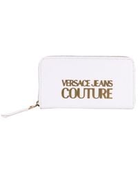 Versace Jeans Couture Logo Plaque Zipped Wallet - White