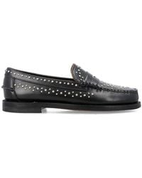 Sebago - Dan Stud-embellished Slip-on Loafers - Lyst