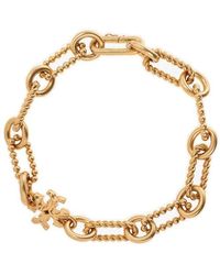 Tory Burch Roxanne Chained Beaded Rope Necklace - Metallic