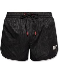 DIESEL - Bmbx-oscar Monogrammed Drawstring Swim Shorts - Lyst