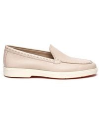 Santoni - Round Toe Loafers - Lyst