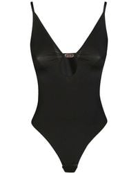 DIESEL - Ufby-meghan Logo Plaque Sleeveless Bodysuit - Lyst