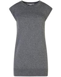 Stella McCartney - Knit Top In Recycled Cashmere And Wool With Front Bow - Lyst