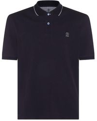 Brunello Cucinelli - Dark Navy Cotton Polo Shirt - Lyst