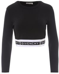 Givenchy 4g Motif Crop Top - Black