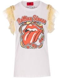 Aniye By - Rolling Stones Ruffle T-Shirt - Lyst