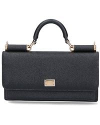 Dolce & Gabbana - Logo Plaque Foldover Top Clutch Bag - Lyst