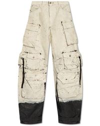 The Attico - Fern Painted Wide-leg Cargo Jeans - Lyst