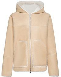 DSquared² - Shearling Long-sleeved Hooded Jacket - Lyst