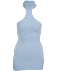 Gcds Chain Cocktail Mohair Dress - Blue