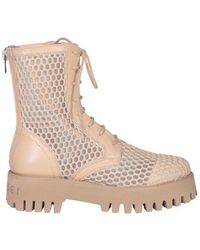 Casadei - Mesh Detailed Ankle Boots - Lyst