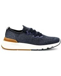 Brunello Cucinelli - Runners In Chiné Cotton Knit - Lyst