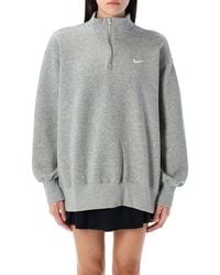 Nike - Oversized 1/4-Zip Sweatshirt - Lyst