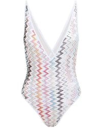 Missoni - Zigzag-Pattern One-Piece Swimsuit - Lyst