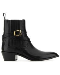 Bally - Pointed-toe Buckle-detailed Ankle Boots - Lyst