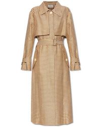 Lanvin - Checked Trench Coat - Lyst