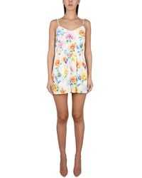 Boutique Moschino - Floral-printed Flared Mini Dress - Lyst
