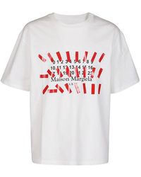 Maison Margiela - Oversized Tape Print T-shirt - Lyst