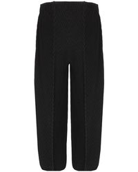 Homme Plissé Issey Miyake - Pleated Cropped Trousers - Lyst
