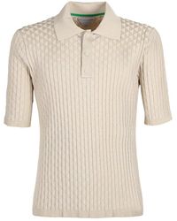 Bottega Veneta - Cotton Jersey Polo Shirt With Overlock Stitch - Lyst