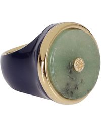 Lanvin Mother And Child Ring - Green