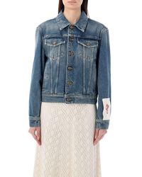 Golden Goose - Golden W's Regular Jacket Medium Stone Washed Denim - Lyst