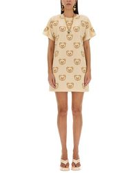 Moschino - Dress With Teddy Bear Embroidery - Lyst