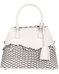 Maison Margiela 5ac Mini Handbag In Leather With Flower Print in 