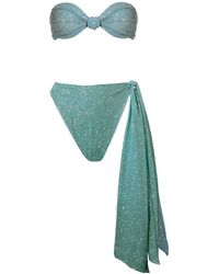 Oséree Embellished Two-piece Bikini Set - Green