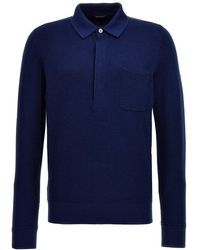 Zegna - Polo Jersey Sweater, Cardigans - Lyst