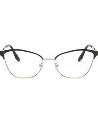 prada half rim glasses