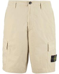 Stone Island - Cotton Cargo Bermuda Shorts - Lyst