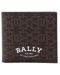 Bally - Brasai Monogram-print Bi-fold Wallet - Lyst