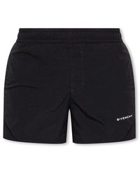 Givenchy - Logo Printed Elastic Waist Swim Shorts - Lyst