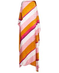 Fendi - Brush Striped Print Long Dress - Lyst