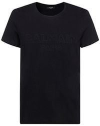 Balmain - Logo Embossed T-shirt - Lyst