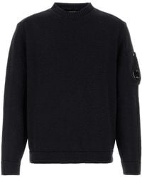 C.P. Company - Midnight Cotton Sweater - Lyst