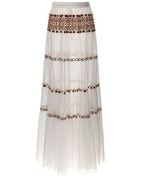 Ermanno Scervino - Long Embroidery Skirt Skirts - Lyst