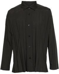 Homme Plissé Issey Miyake - Collared Pleated Shirt - Lyst