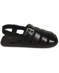 Prada - Caged Strap Sandals - Lyst