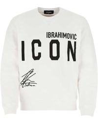 DSquared² X Ibrahimović Icon Crewneck Sweatshirt - White